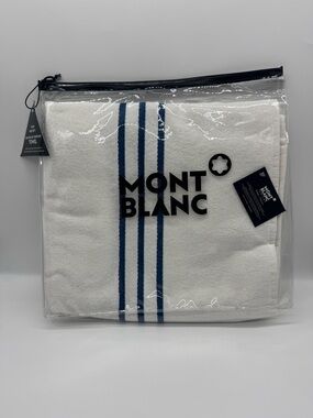 NWT Mont Blanc Beach/Bath Towel in Zipper Bag